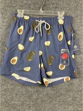 Rainforest Mens Size Small Mesh Lining Pockets Avocado Bathing Swim Trunks NWT